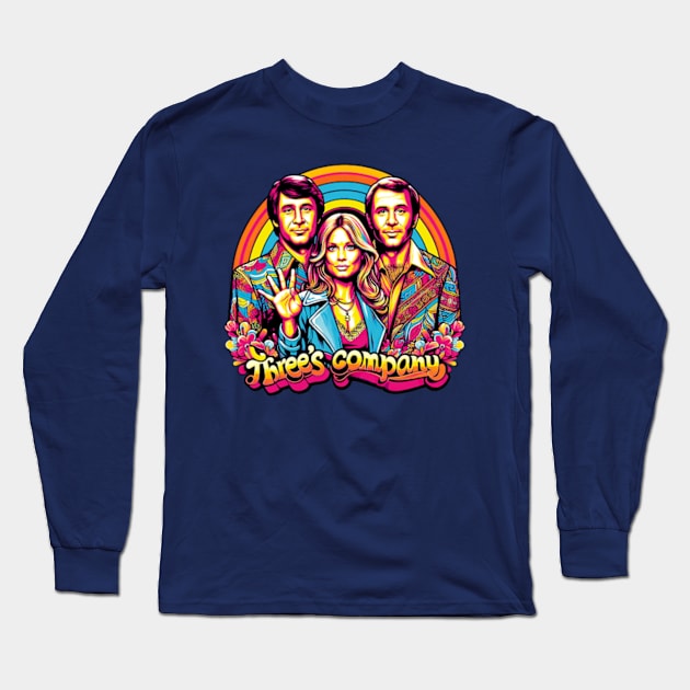 Retro Three's Company Long Sleeve T-Shirt by elegantelite